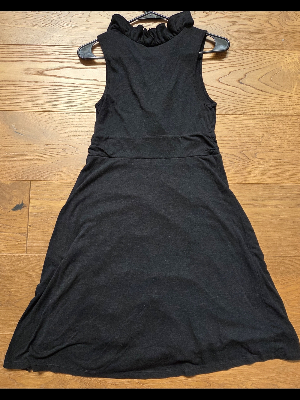 INC International Concepts Black Ruffled V-Neck Mini Dress - Picture 2 of 3